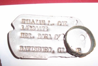 14834=1730 540thDogTagWiiliamCox