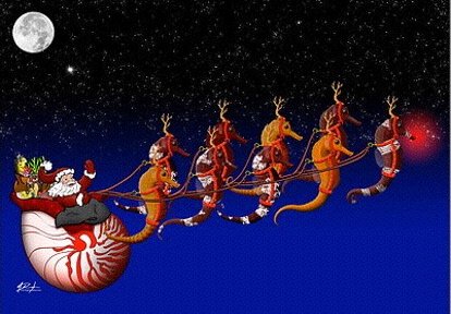 21806=3667 Santa   Seahorse Reindeer