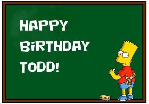 3923=4061 Happy Bday Todd
