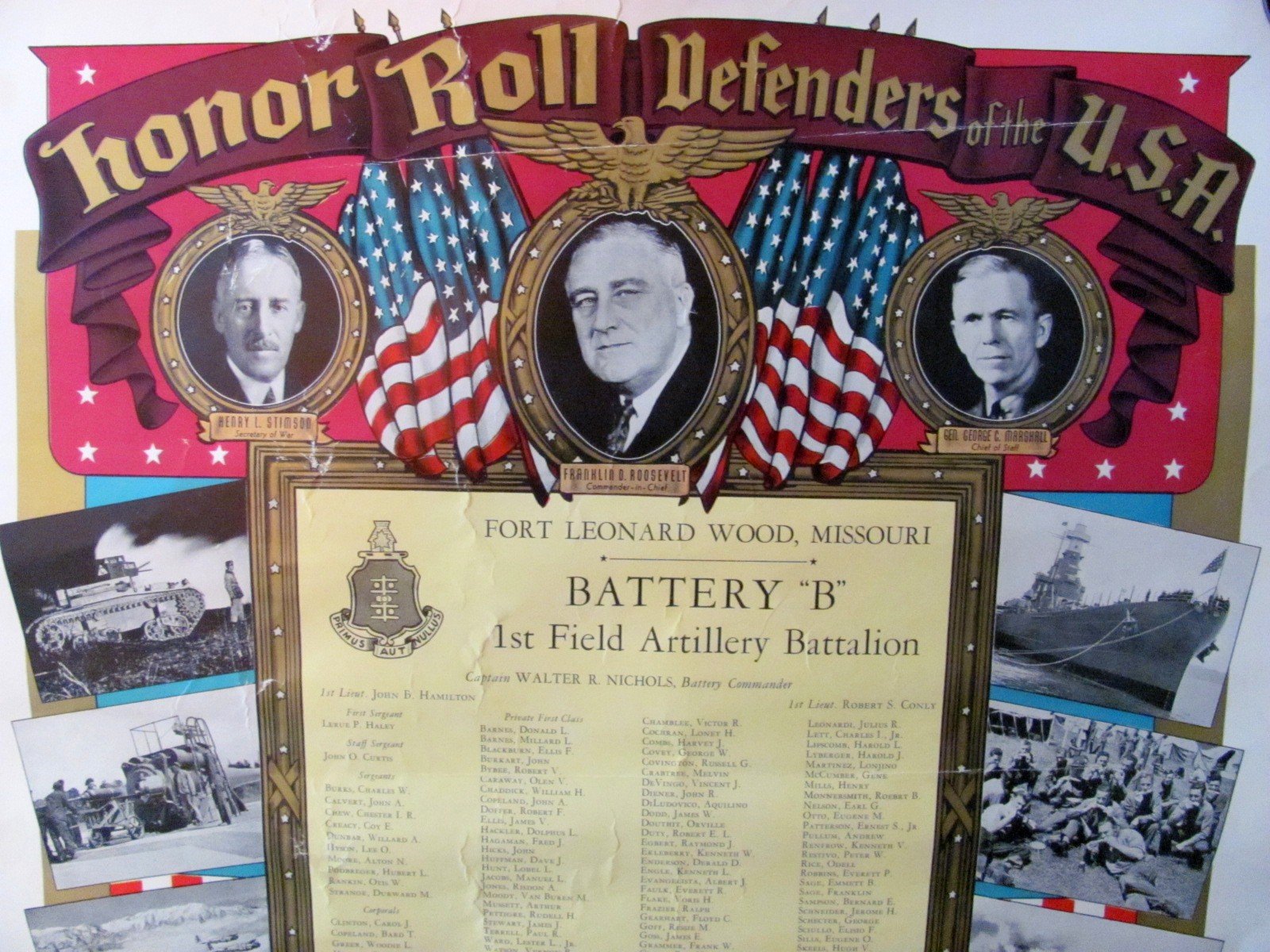 3960=4078 1st Artillery Field Battalion Fort Leonard Wood